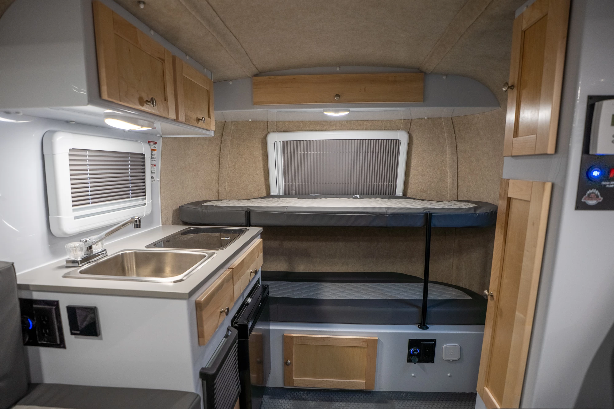 The pair of bunk beds makes the Scamp X TRK a camper for the whole family