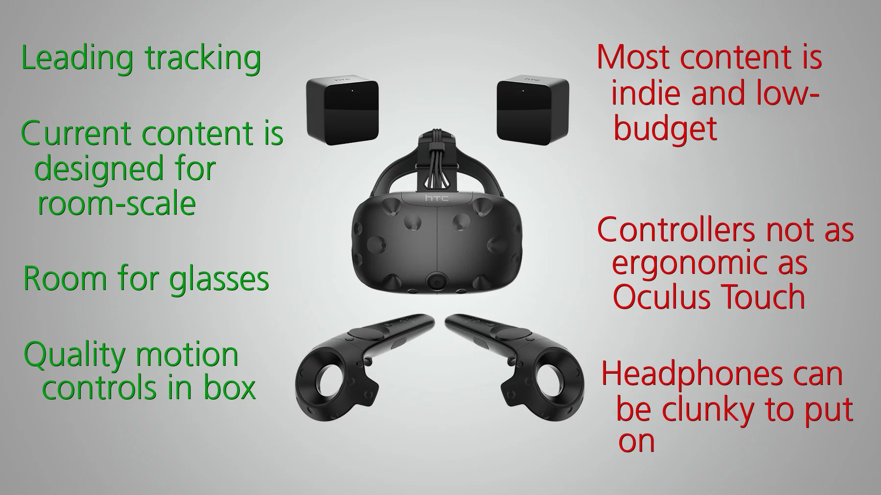 Pros and cons of the HTC Vive