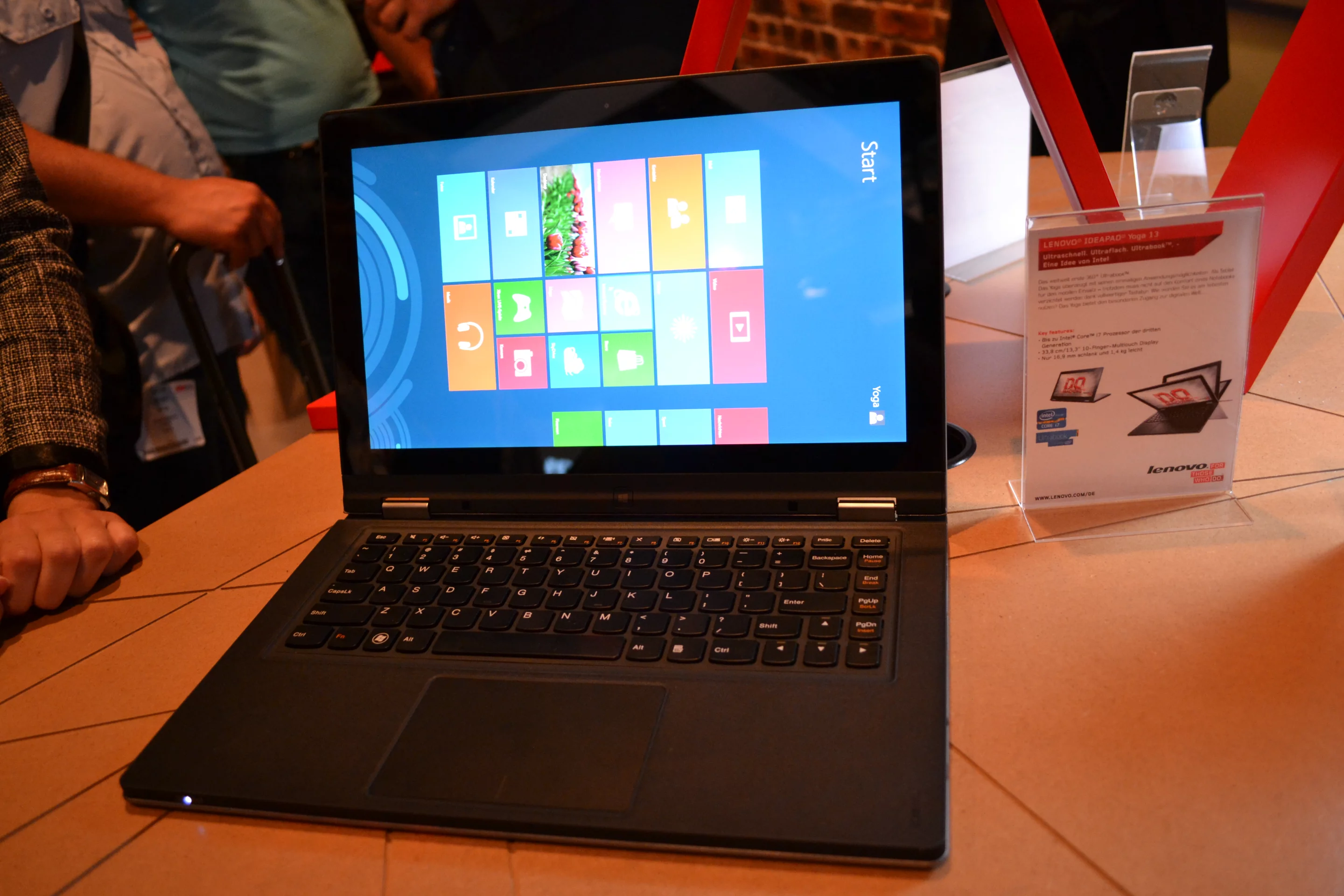 The YOGA 13 in laptop mode at IFA 2012