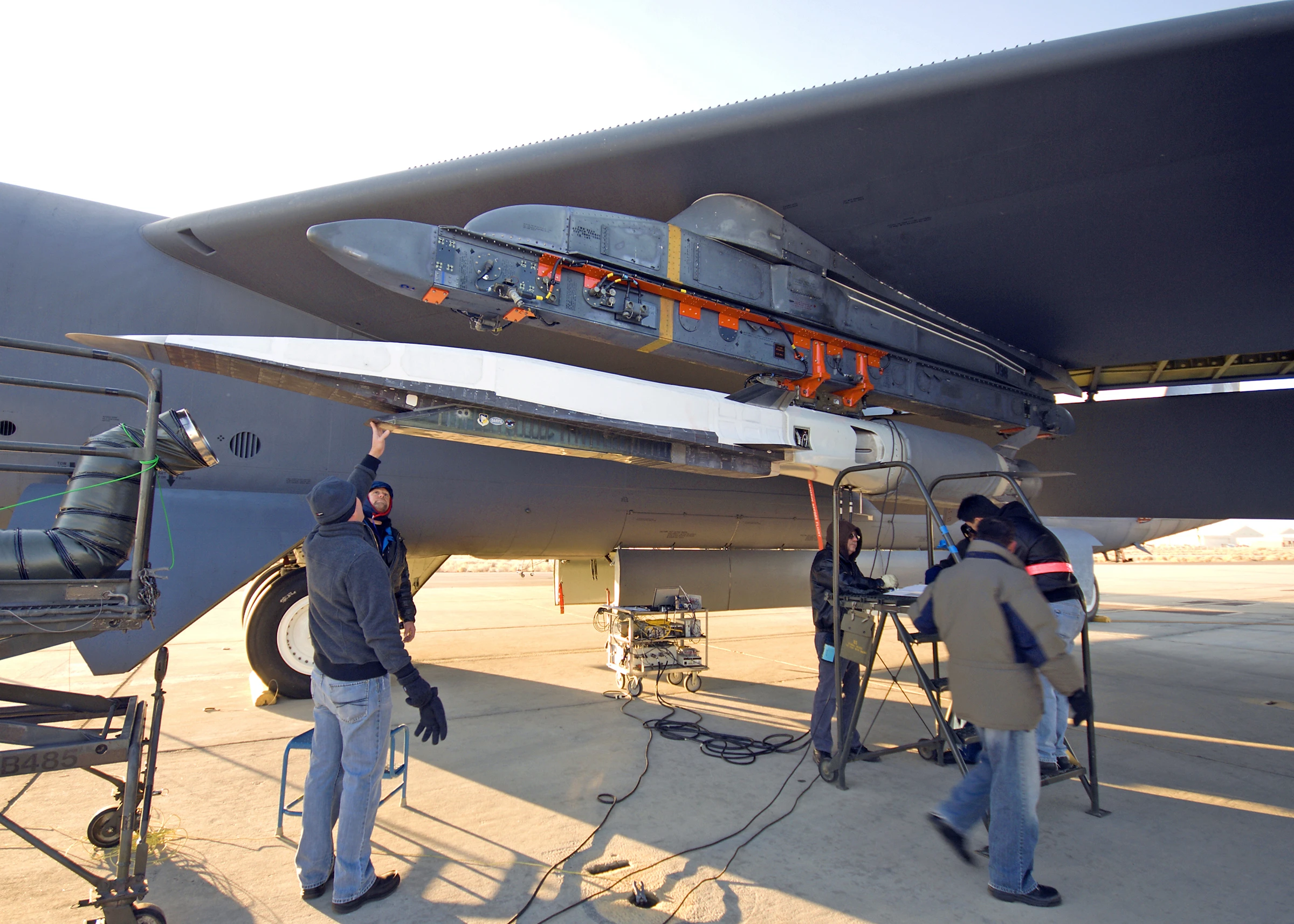The X-51A is powered by a SJY61 supersonic combustion ramjet or “scramjet” engine (Photo: US Air Force)