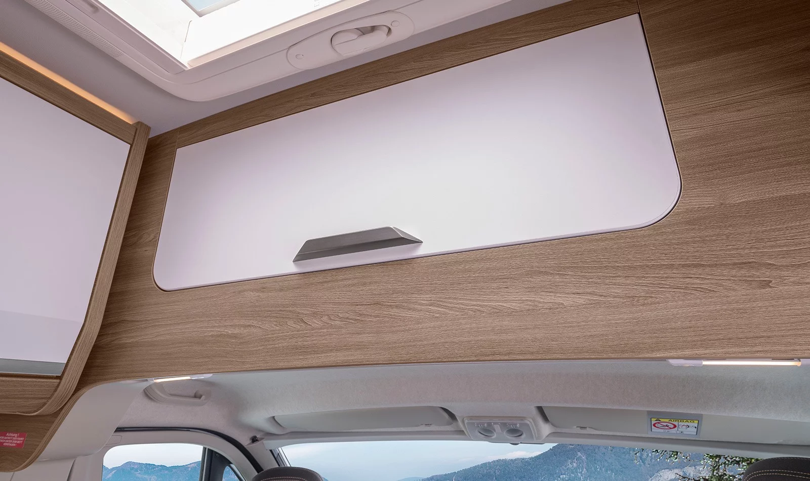 Knaus packs in plenty of overhead storage compartments