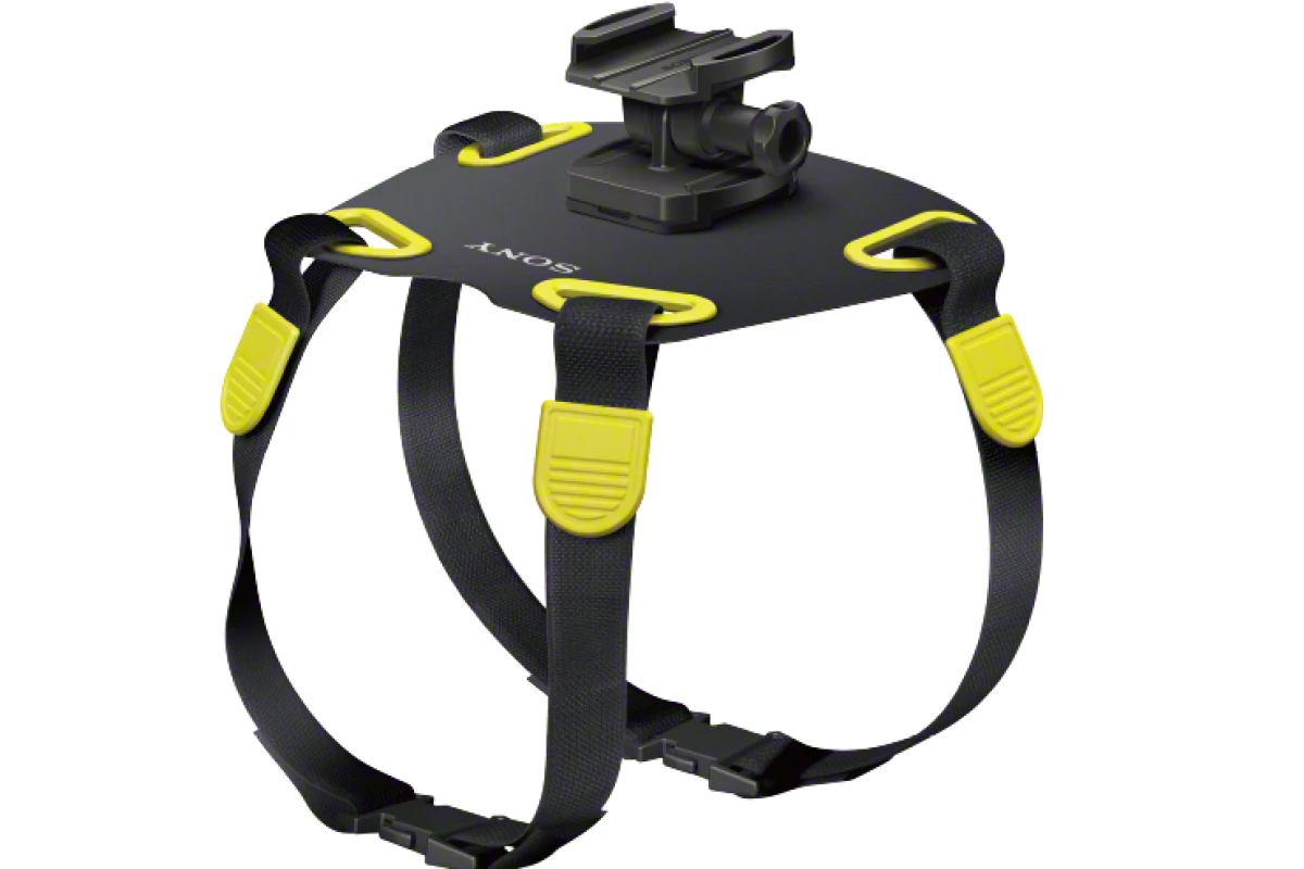 The AKA-DM1 is a dog harness which, when paired with a Sony Action Cam, allows you to view the world from your pet's perspective