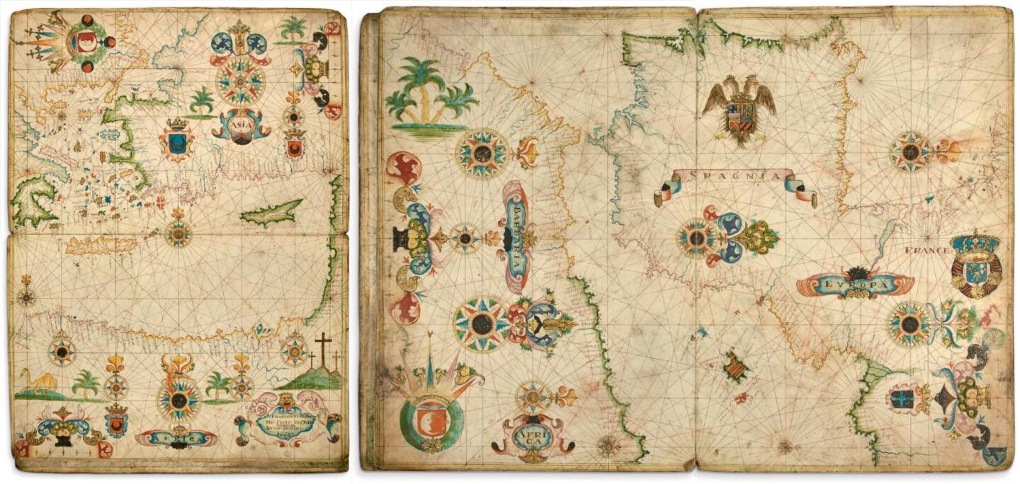$301,769 | 'Nautical Atlas of the Mediterranean' by François Ollive (1658) | Auction House: Aguttes | Sale price: €260,000 | Official Estimate: €200,000 to €250,000 | Date of sale: June 16, 2018