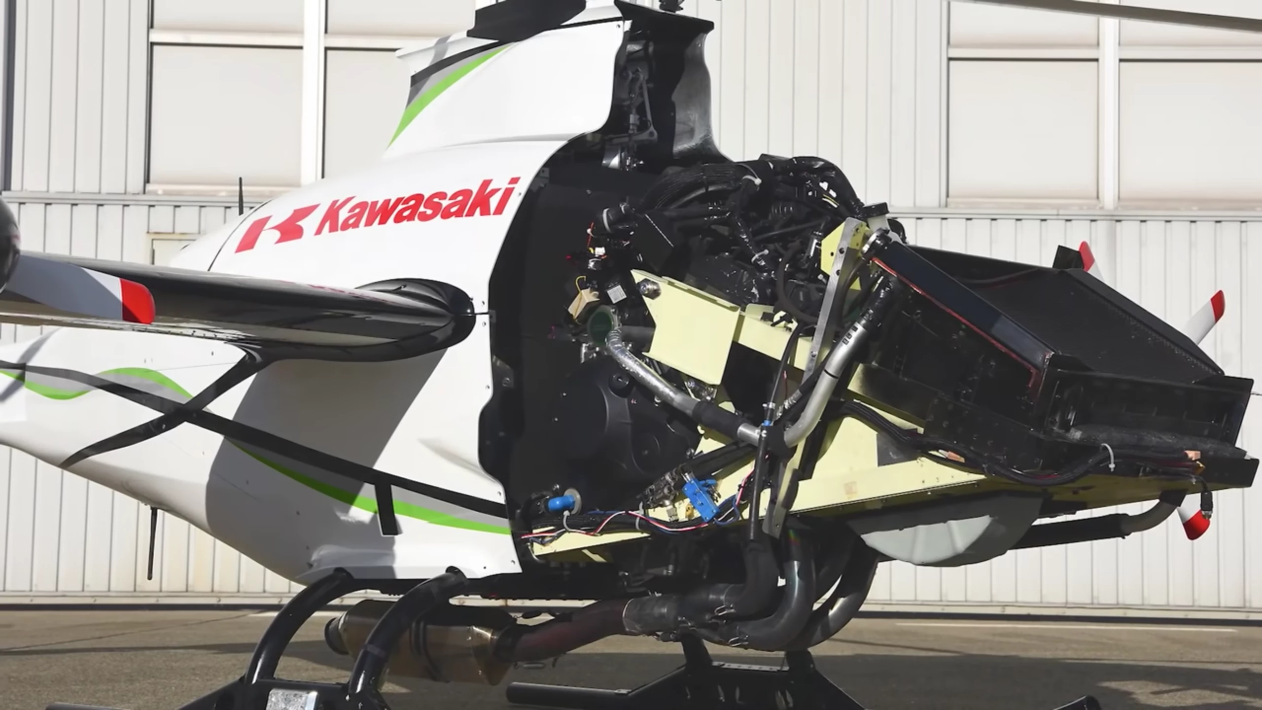 An H2R superbike motor powers this autonomous compound helicopter demonstrator