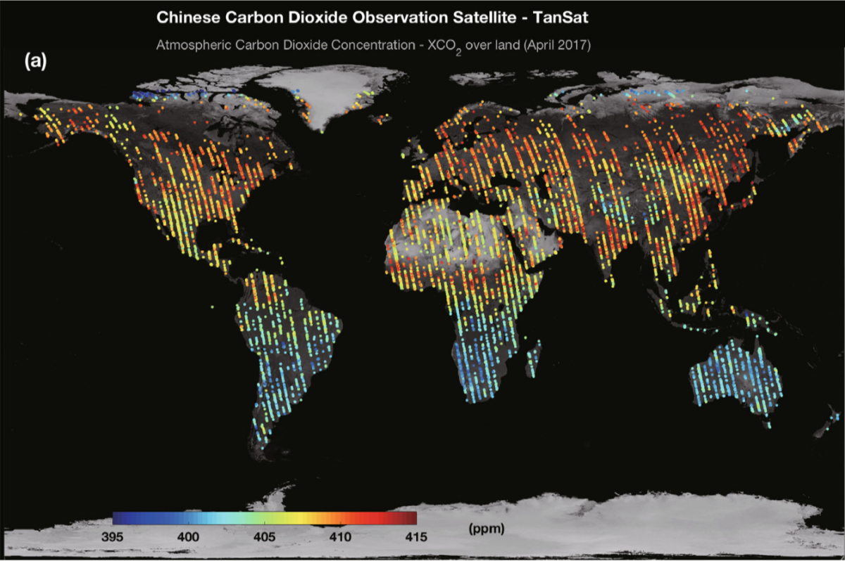 TanSat data has given birth to the first global map of atmospheric carbon dioxide