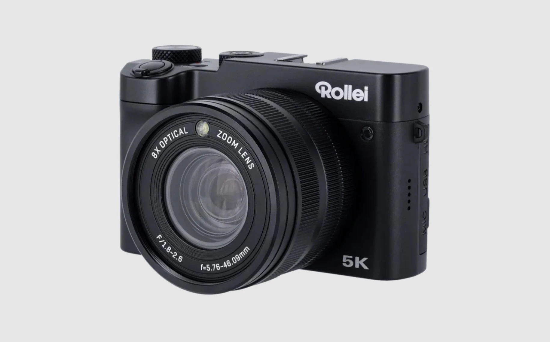 There are controls dials up top for parameter tweaking, and a shoe mount for flash photography