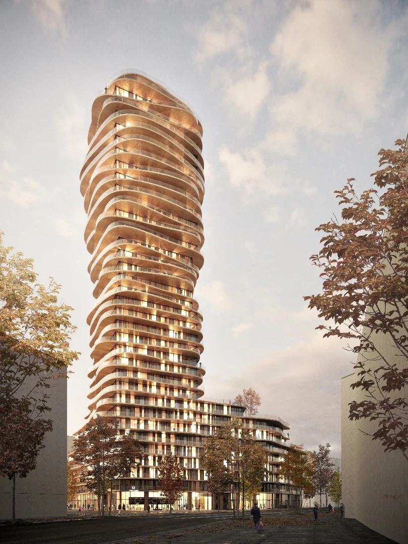 Discus is a quirky new building that will become central Nacka City’s first high-rise