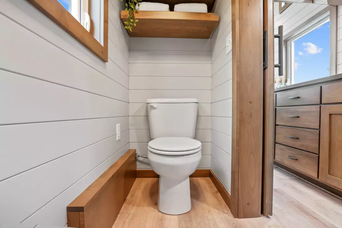 The Pathway's bathroom includes a flushing toilet