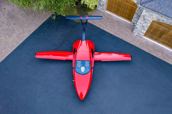 The Switchblade folds out into a two-seat aeroplane capable of 200 mph in the air