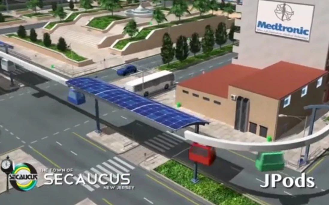The JPods network plans to include a range of solar panels to power the system