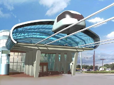 Artists rendering a String Transport system