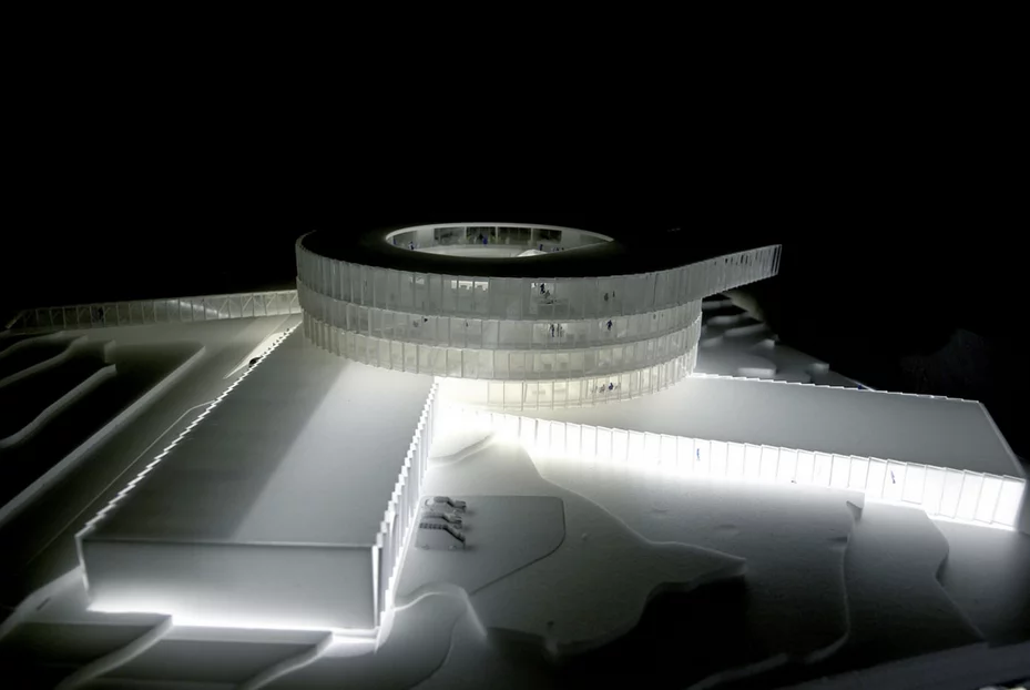 A BIG model of its Faroe Islands Education Center (Image: BIG)