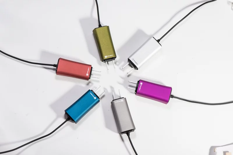 The Dart is available in blue, magenta, silver, gunmetal or orange