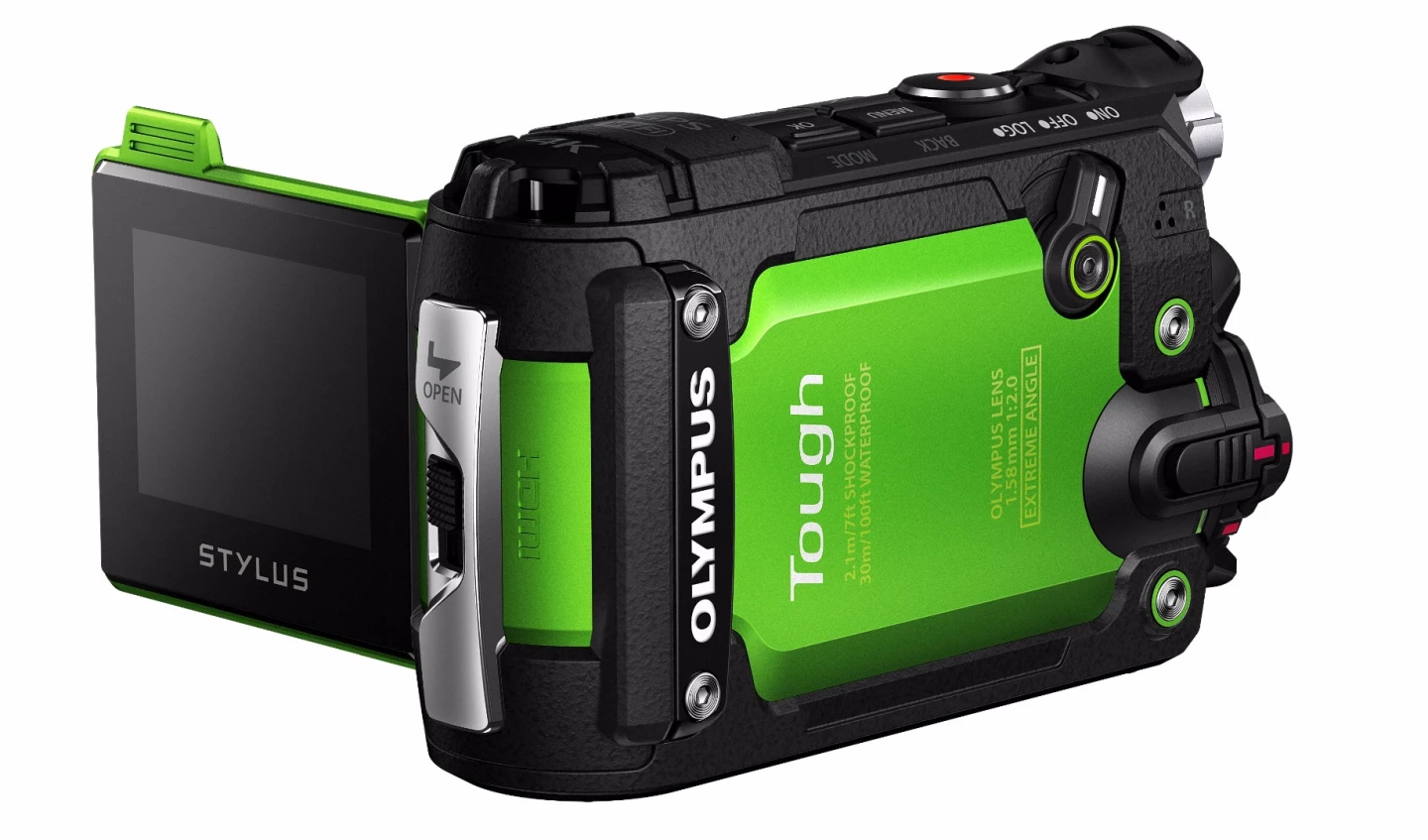 The TG-Tracker has an 8 MP backlit CMOS sensor and a TruePic VII for 4K image processor for UHD video capture at 30 frames per second