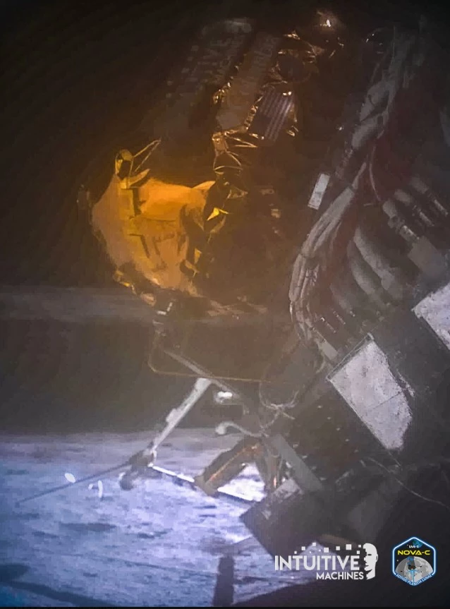 The broken leg seen from another camera