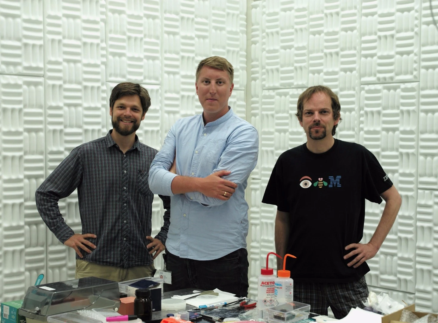 IBM scientists and authors of the paper, from left: Fabian Menges, Johannes Gooth and Bernd Gotsmann