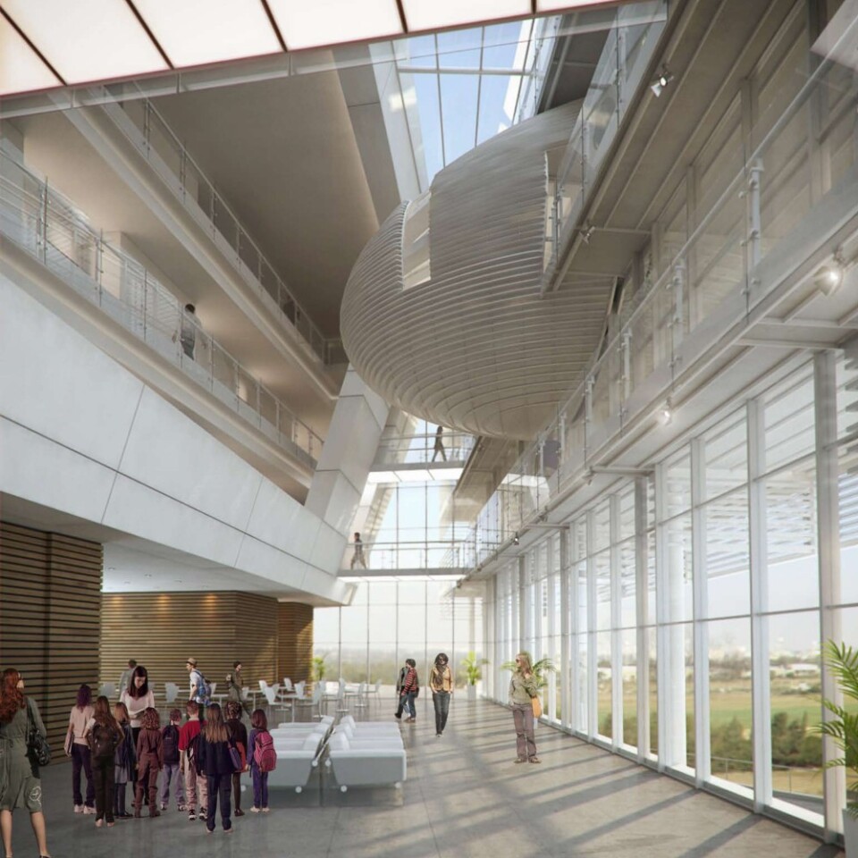 The 3700 sq mt (39,826 sq ft) building will use cost-effective chilled beam cooling technology (Image: Axelrod-Grobman Architects)