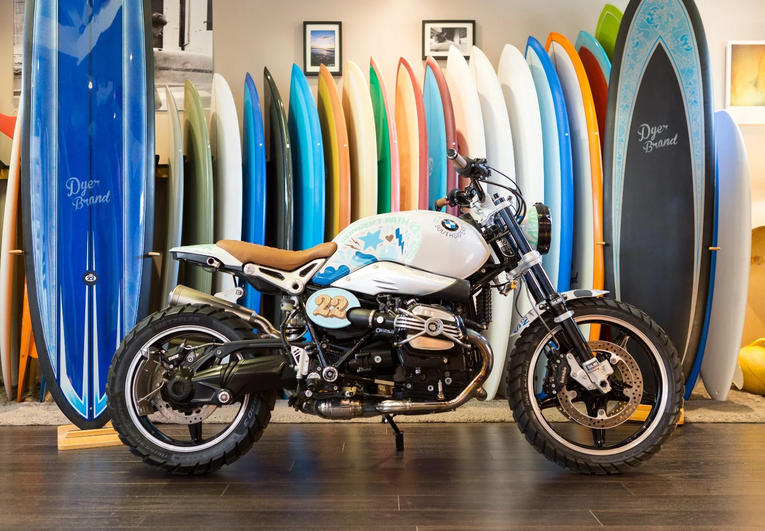 Without the main support structure for the board, the remaining parts are hardly visible on the BMW Concept Path 22