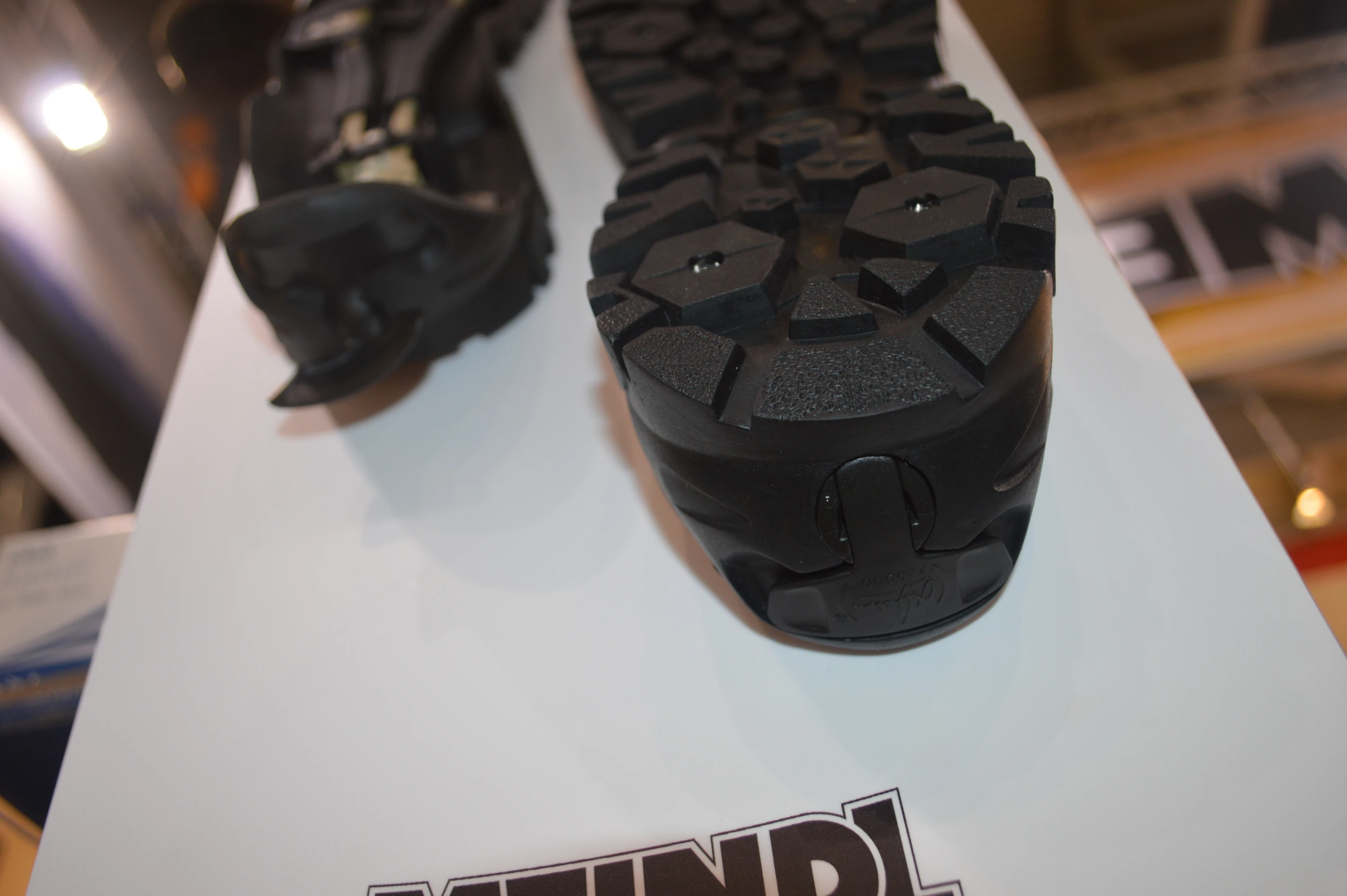 The dial is folded back into the heel of the boot when not in use