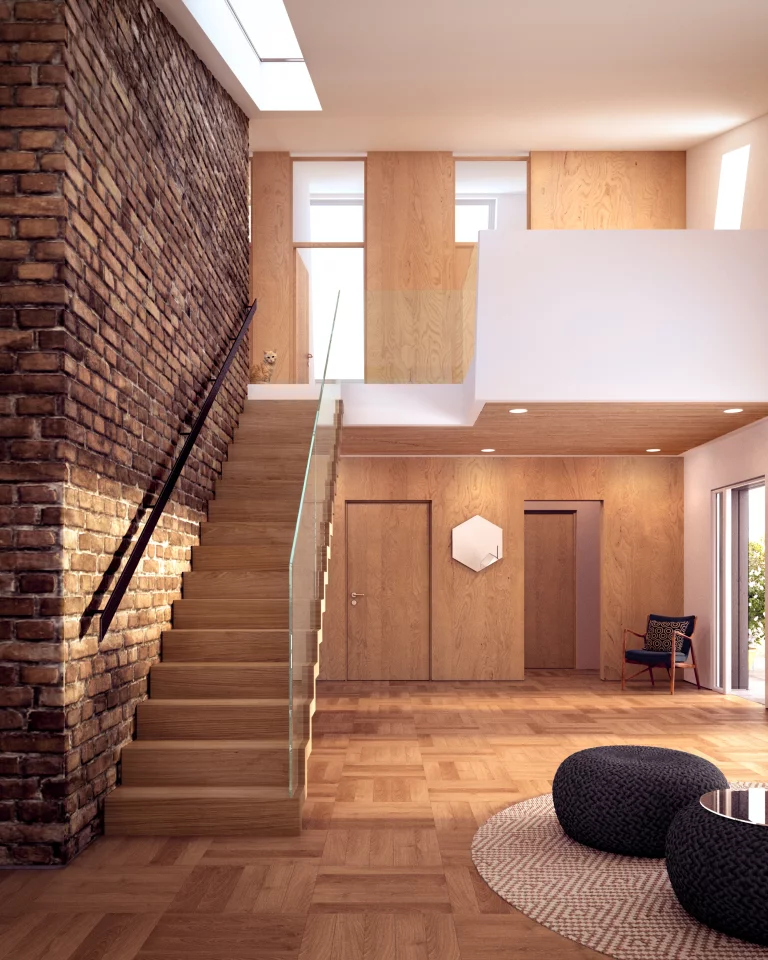 A roof-bound solar thermal array warms an underfloor heating system (Image: EVE)