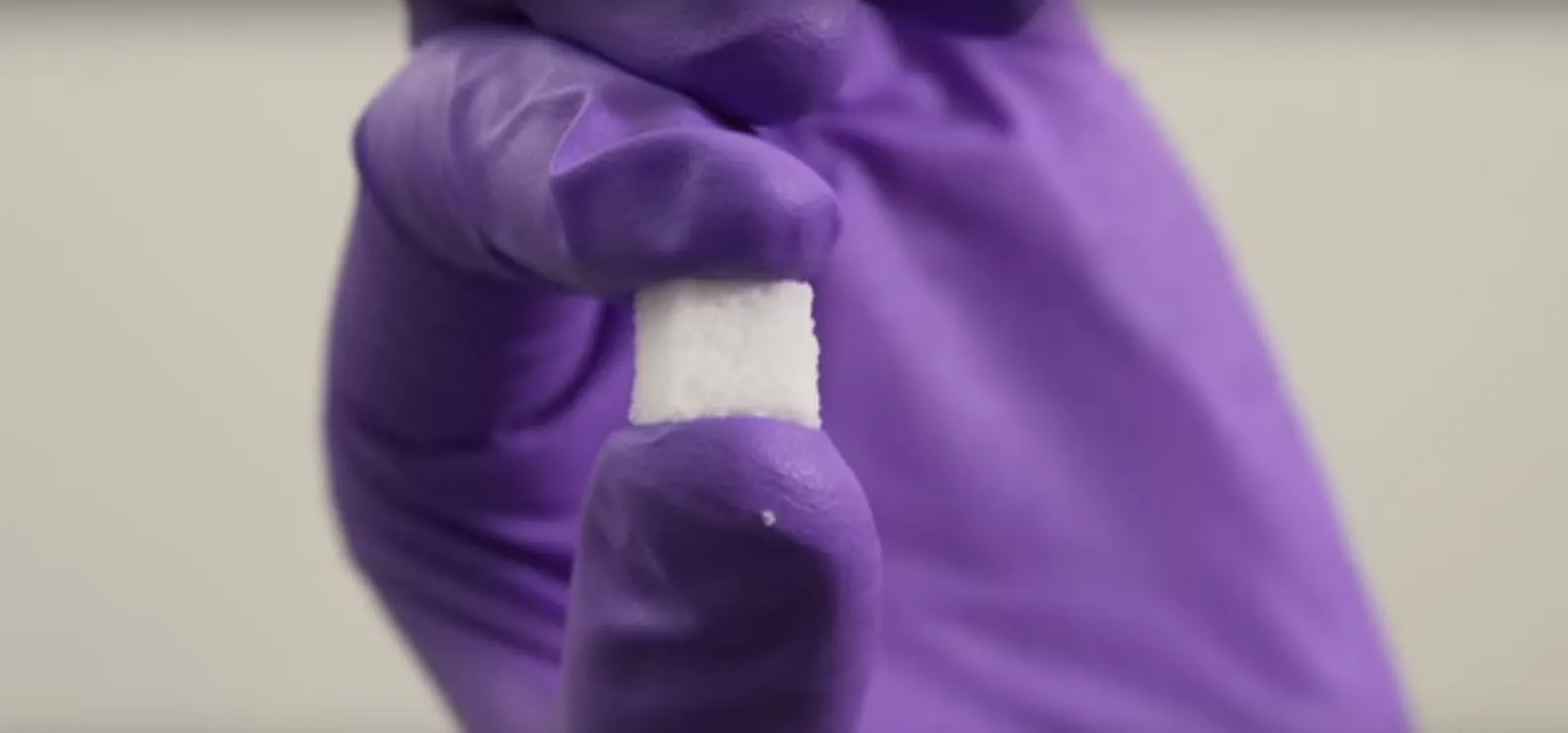 Resembling a sugar cube, the SAC has reversible self-stiffening properties that allow it to spring back into shape like a sponge