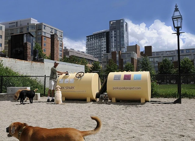 The Park Spark features a gas lamp fueled by dog poop