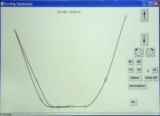 The computer captures the full information about each swing