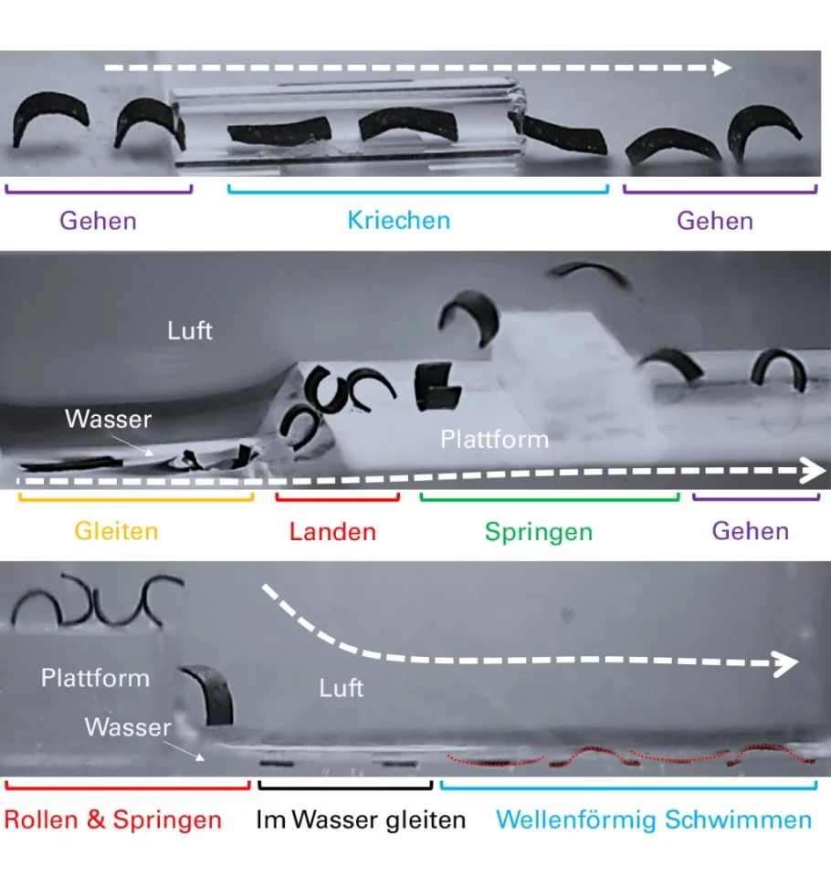 The researchers ran the millirobot through an obstacle course, where it proved its ability to navigate a range of terrain types