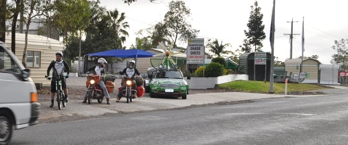 Setting off from Hahn Environmental's head office in Queensland for the record attempt