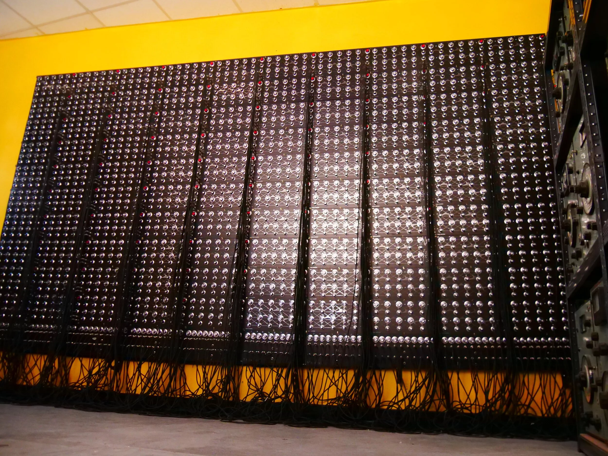 The monstrous 1,000 Oscillator Megadrone synthesizer takes up an entire wall in the museum