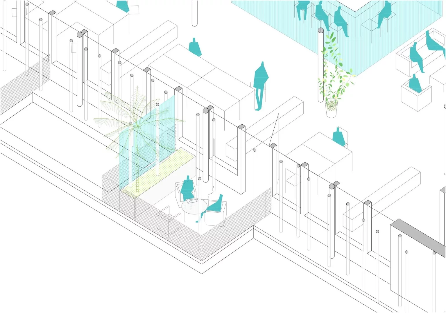 Architectural drawing of Offices With Terraces