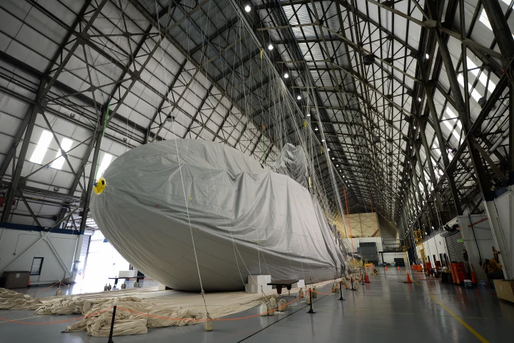 The NT-design takes shape at Goodyear's Wingfoot Lake Hangar in Suffield, Ohio