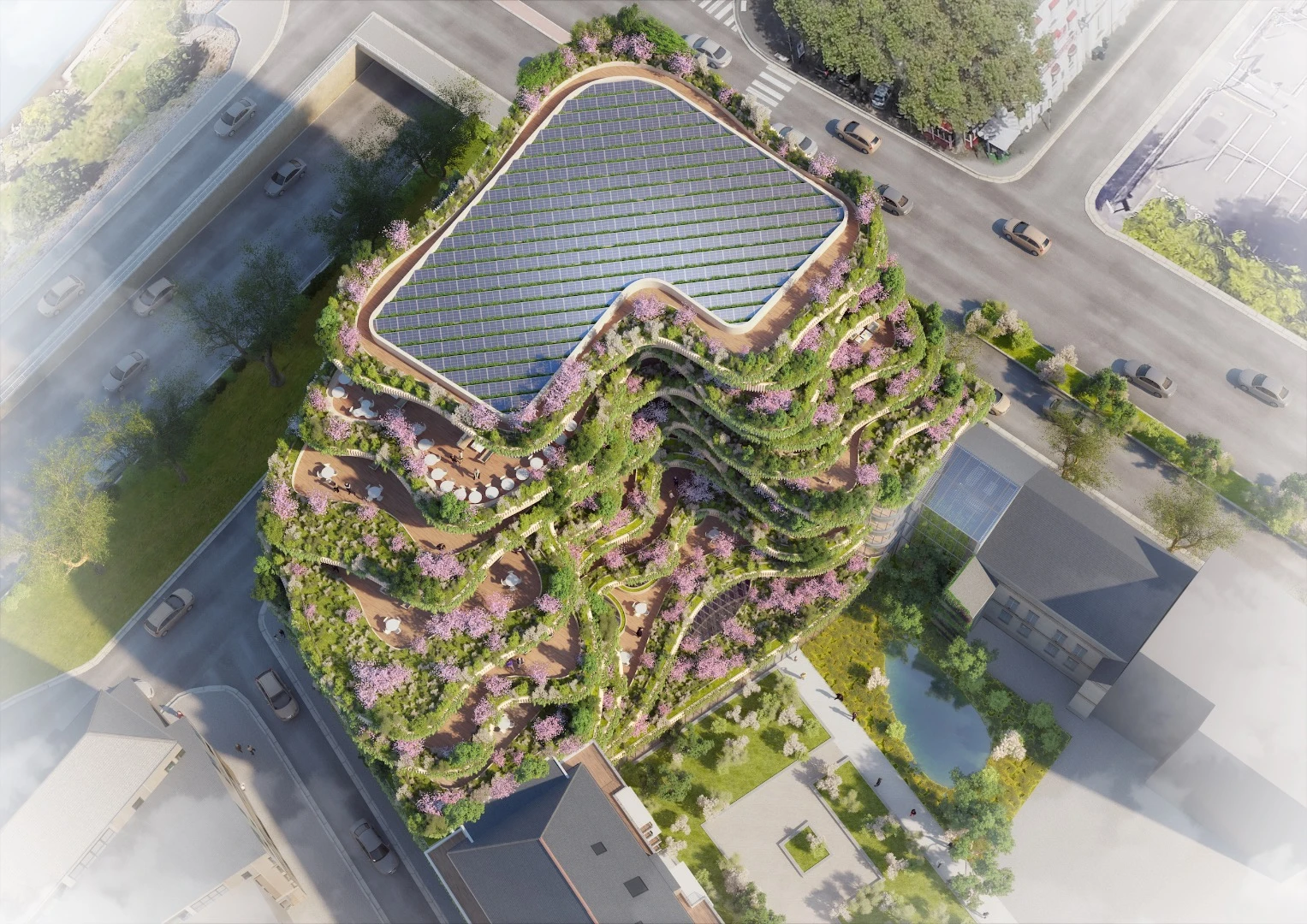 Arboricole would be topped by a huge solar power array