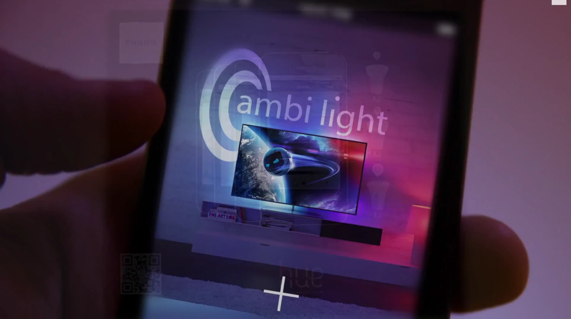 To work with Philips' hue light bulbs, viewers will need to download a dedicated Ambilight+hue app available for both iOS and Android