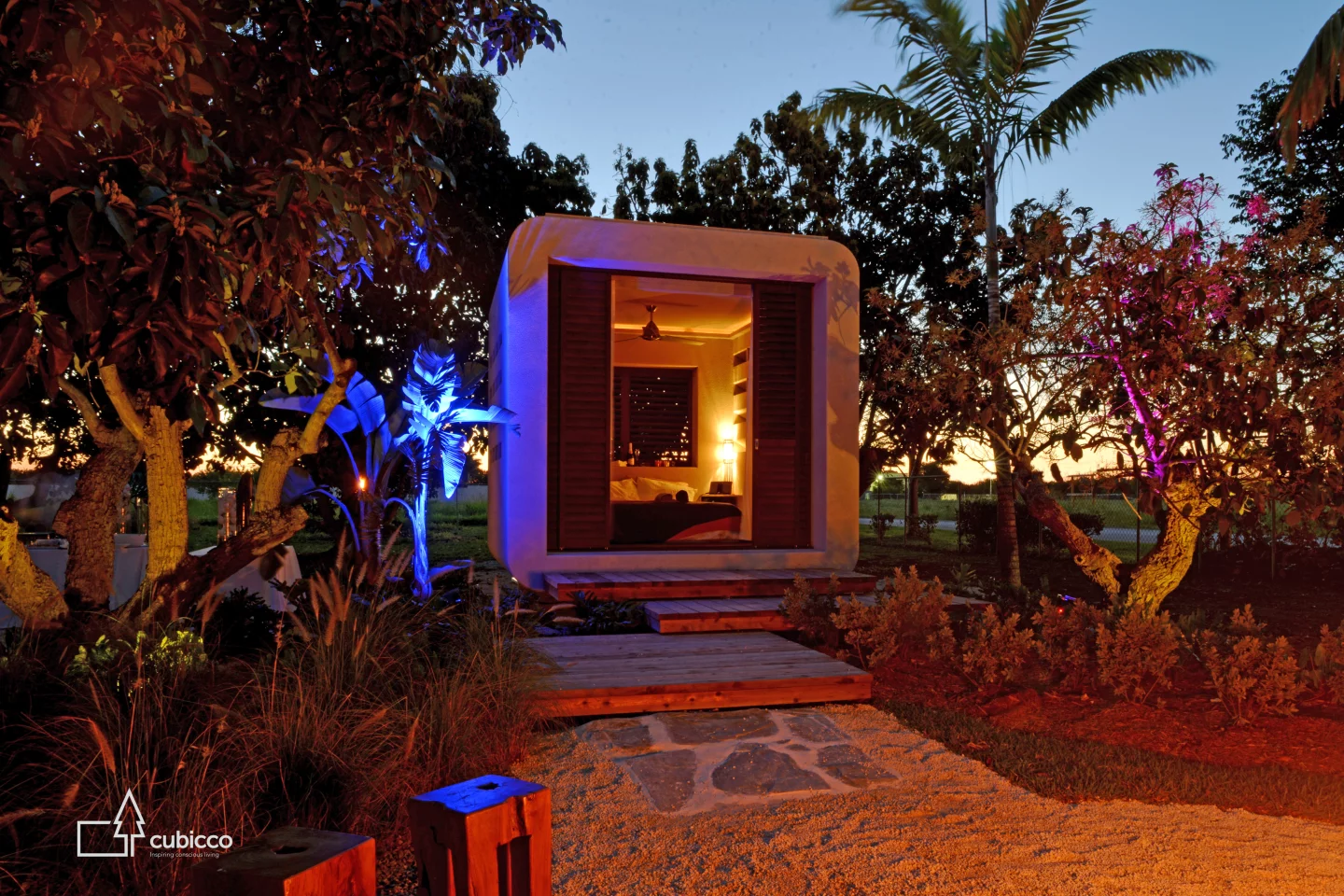 Cubicco's line comprises a number of homes of varying size and shape, including an attractive little shelter that can be used as a studio, additional bedroom, or hurricane shelter