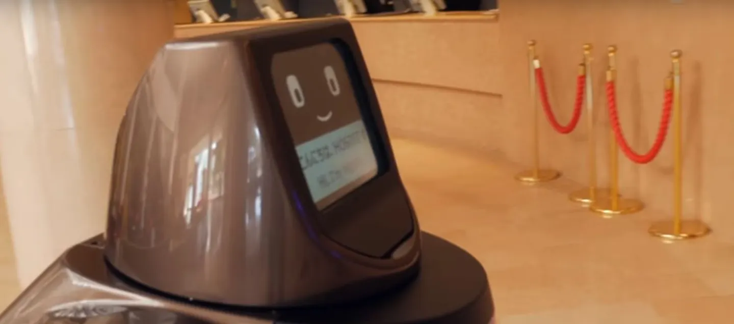 The HOSPI(R) Autonomous Delivery Robot is designed to interact with guets