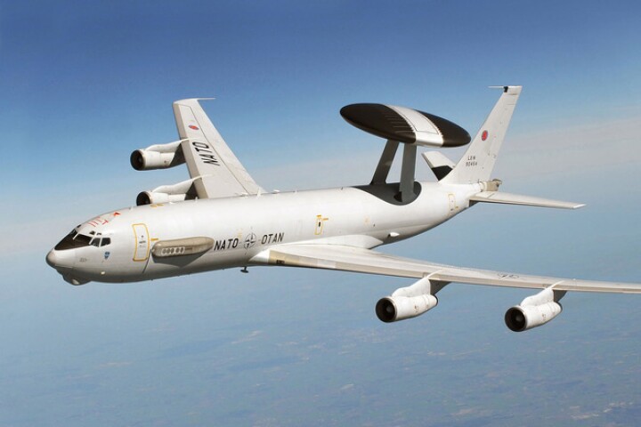 An E-3 AWACS Sentry spy plane