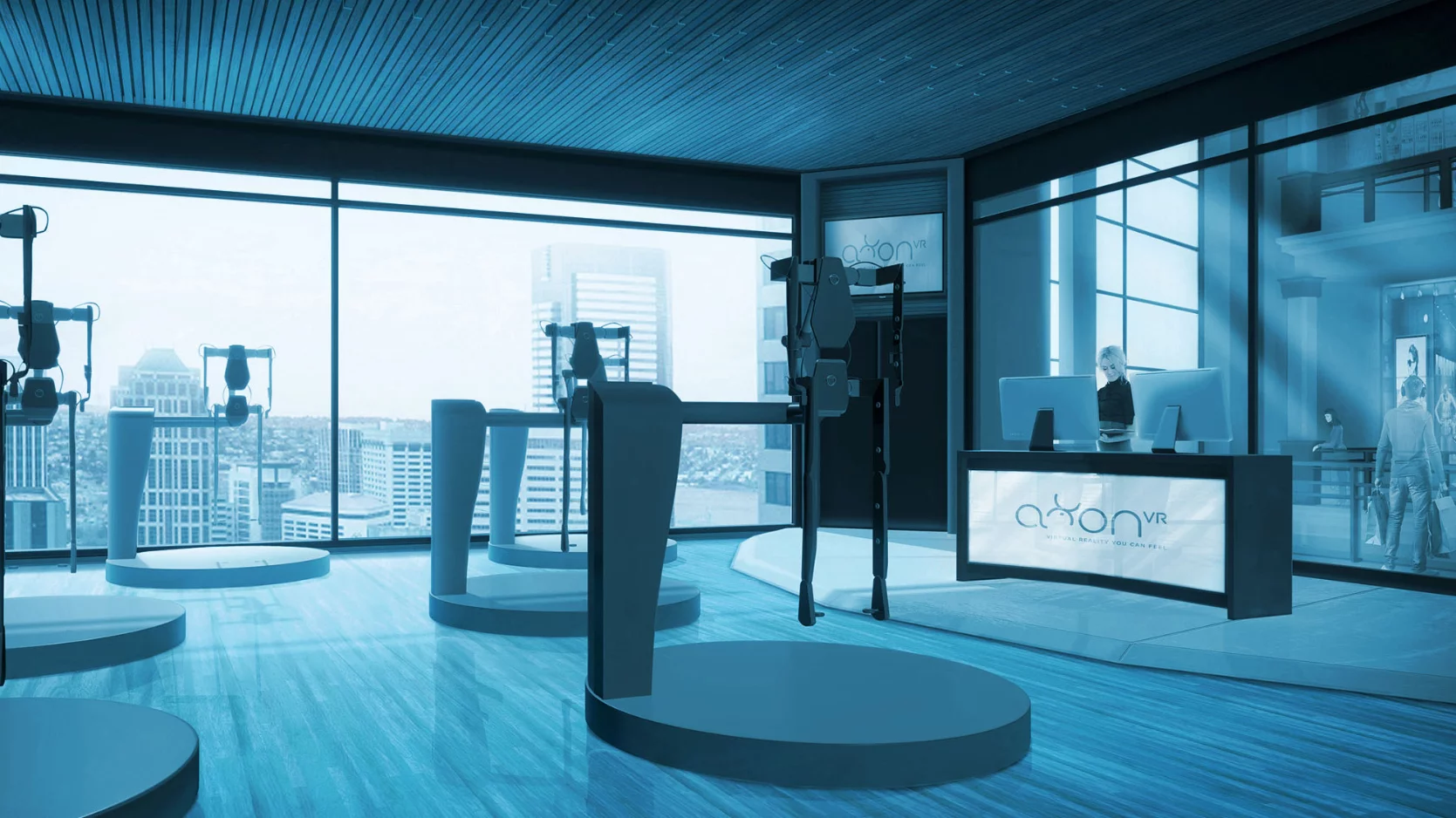 An artists impression of what AxonVR might look like when it's set up