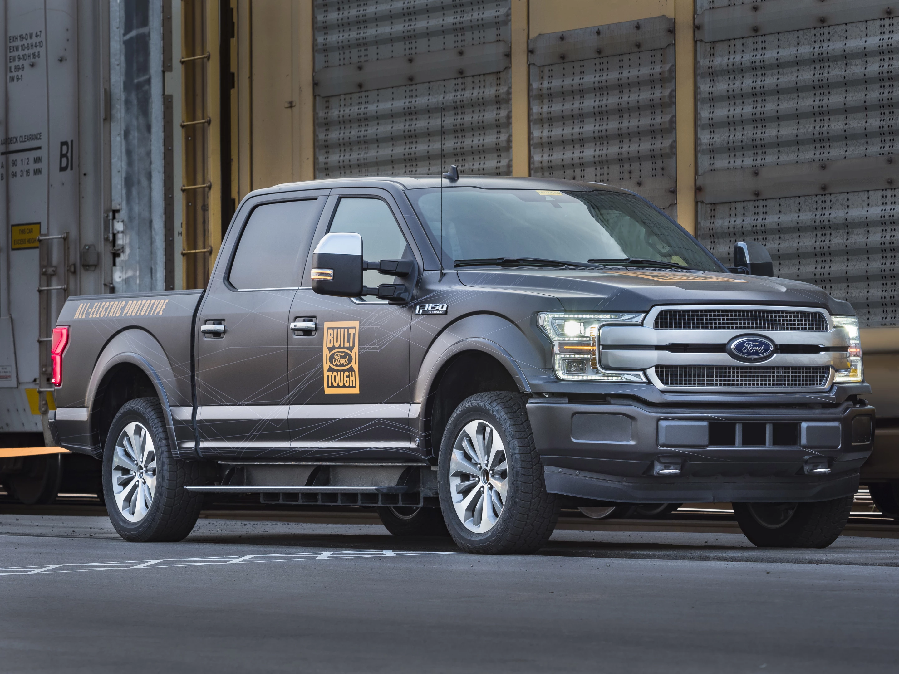 Ford F-150 Lightning prototype dressed up as a standard F-150
