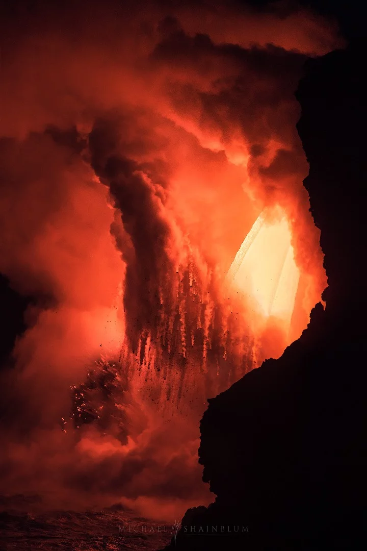 Michael Shainblum's absolutely incredible lava photos were taken in Hawaii. All the images are single exposures with Shainblum focusing on the magnificent power of the lava flows (Credit: Michael Shainblum Behance (CC BY-NC-ND 4.0))