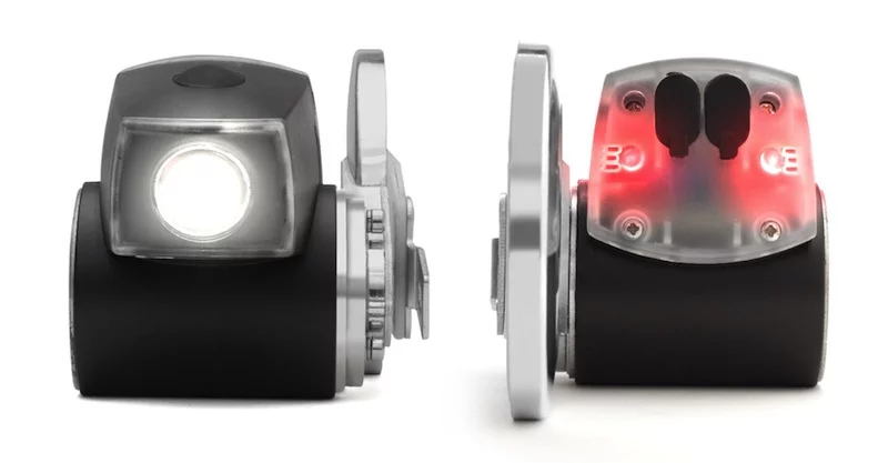 EcoXPower features a white LED front headlight and a red 2 x LED taillight