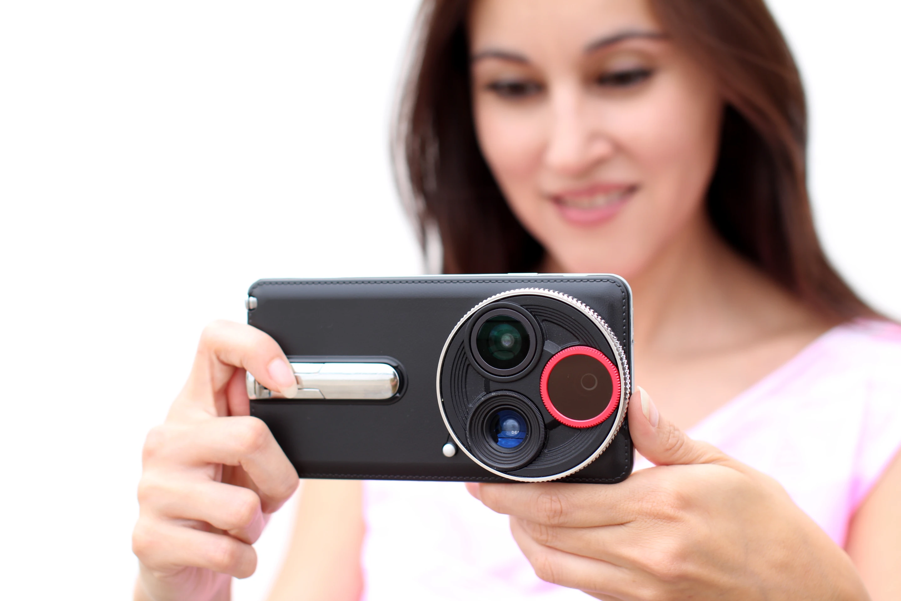 The Samsung Galaxy Note 3 sporting its Ztylus case and RV-1 lens kit