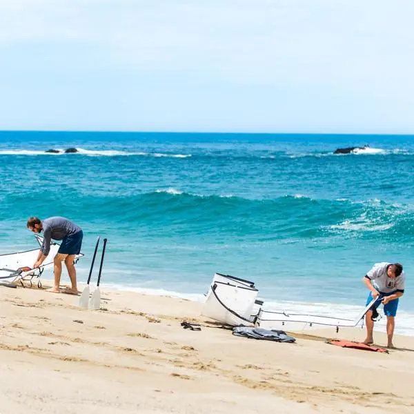 Like Oru's other offerings, the 34 lb (15.4 kg) Coast XT folding kayak is cut out of polypropylene plastic