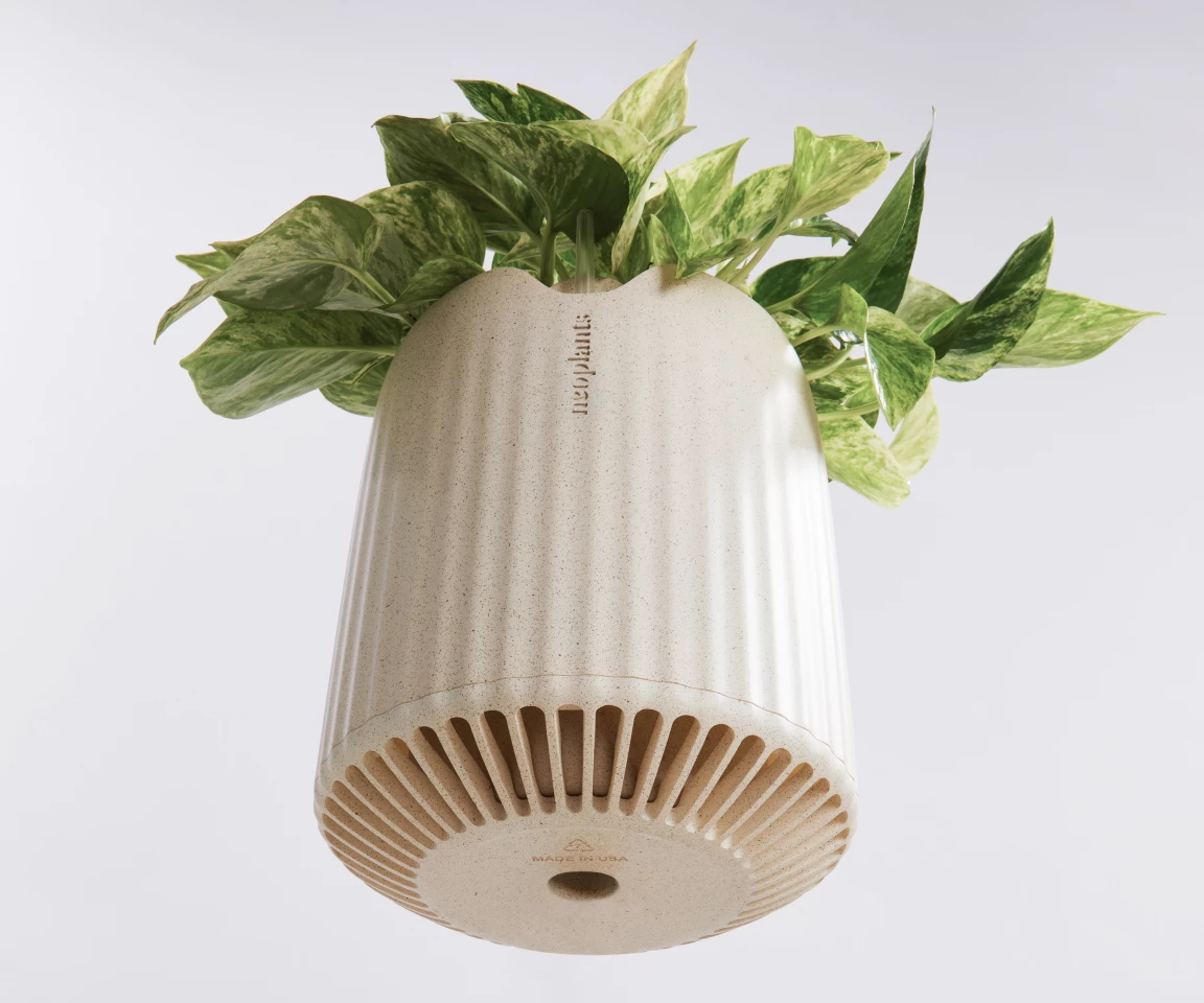 An underside view of the Shell's air exchange system