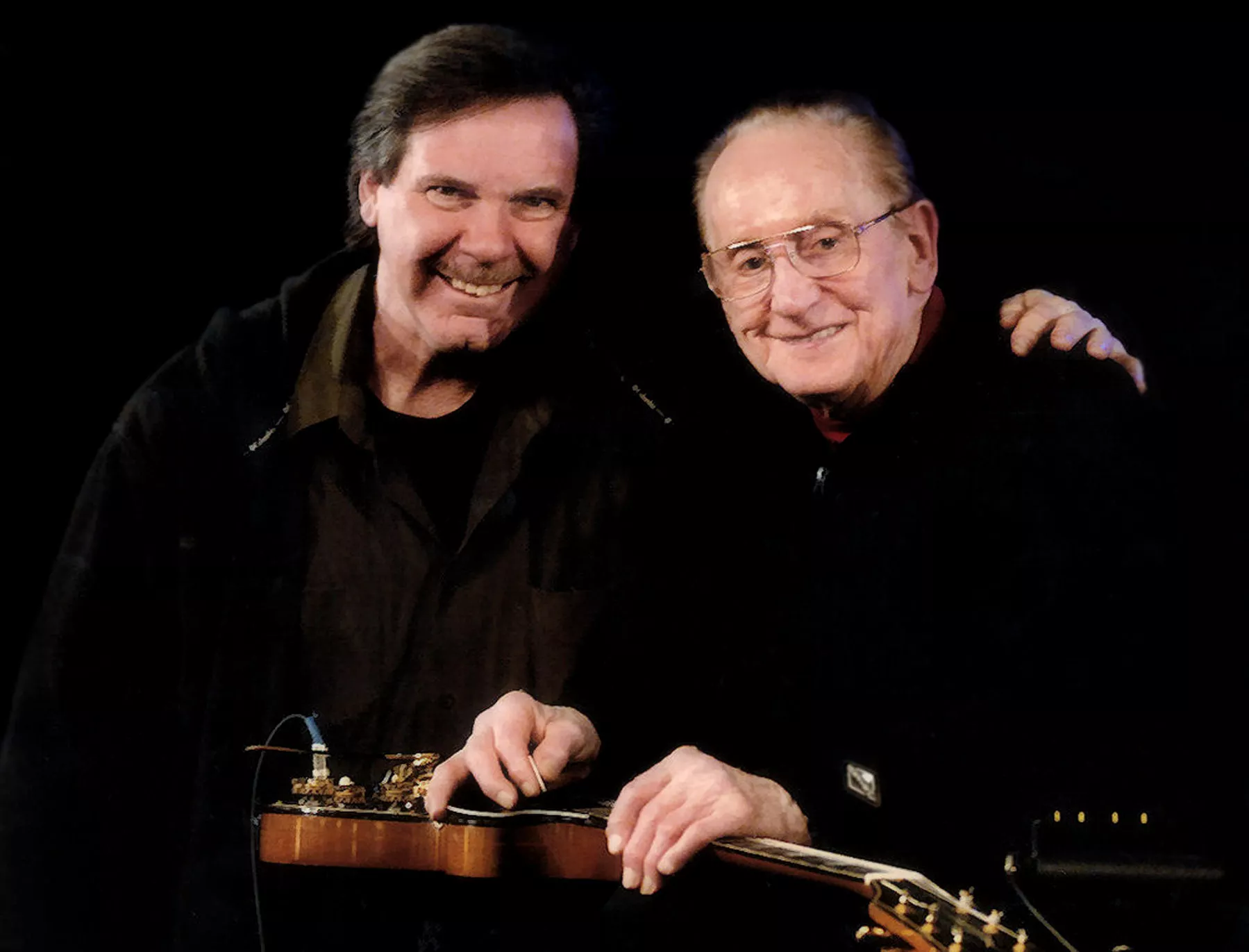 Tom Doyle (left) with Les Paul (right)
