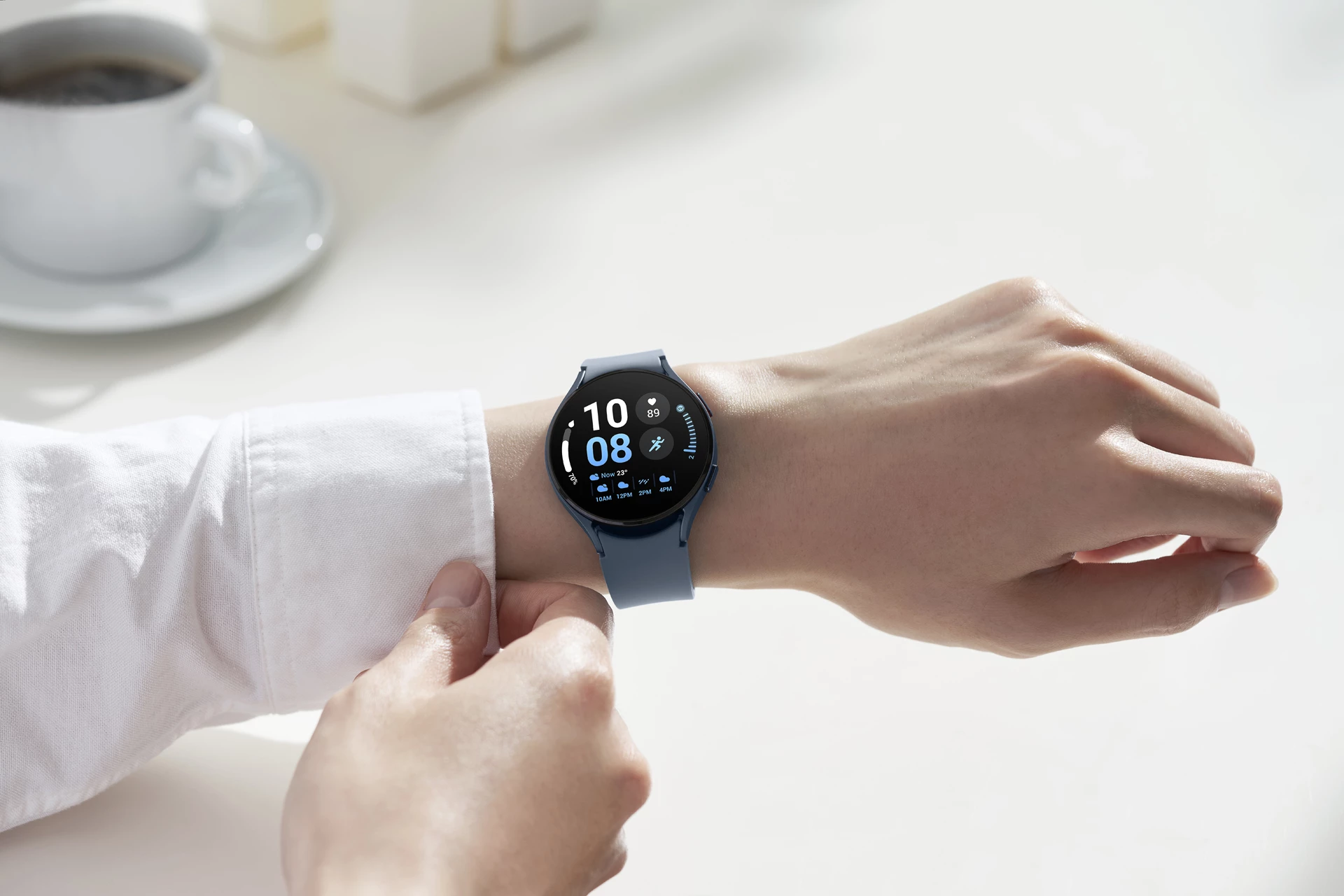 The Galaxy Watch5 is available with a 1.2-inch or 1.4-inch always-on AMOLED display, a Samsung version of Wear OS 3.5, a 3-in-1 sensor, a new temperature sensor, and is built to military durability standards