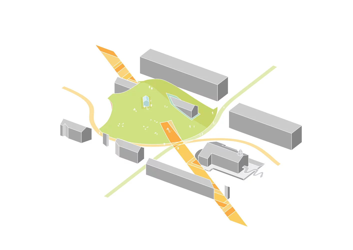 Architectural drawing of the Franklin Mitte project
