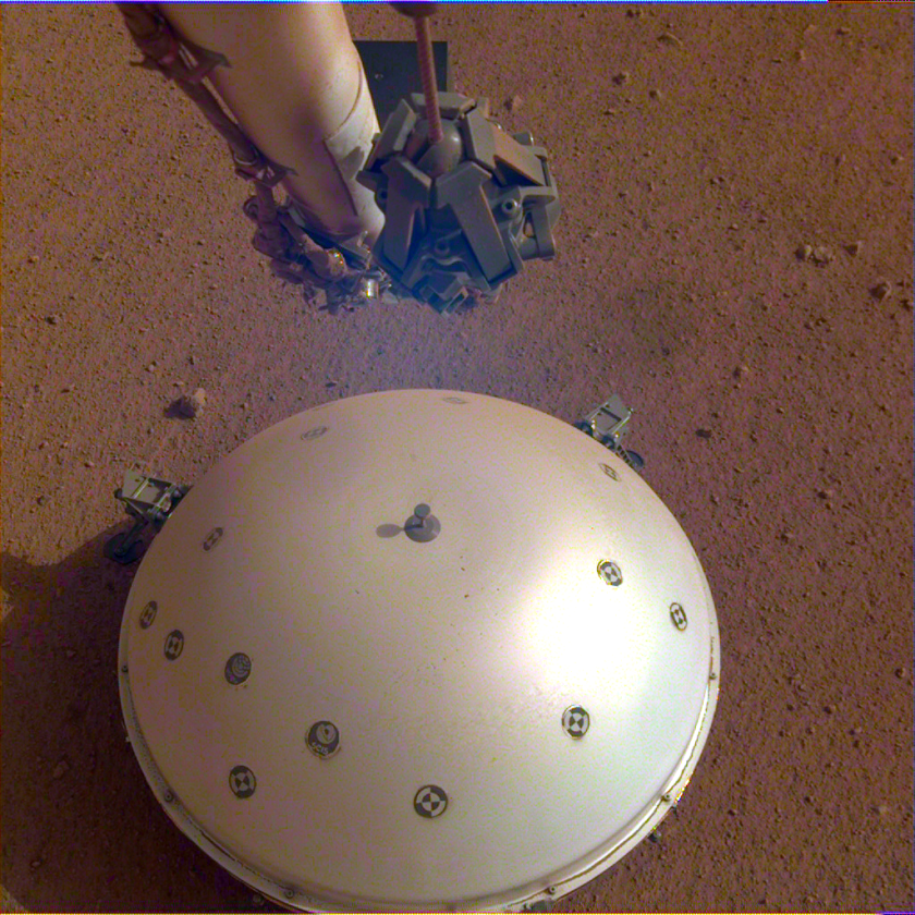 The Inssight's domed Wind and Thermal Shield covering its seismometer