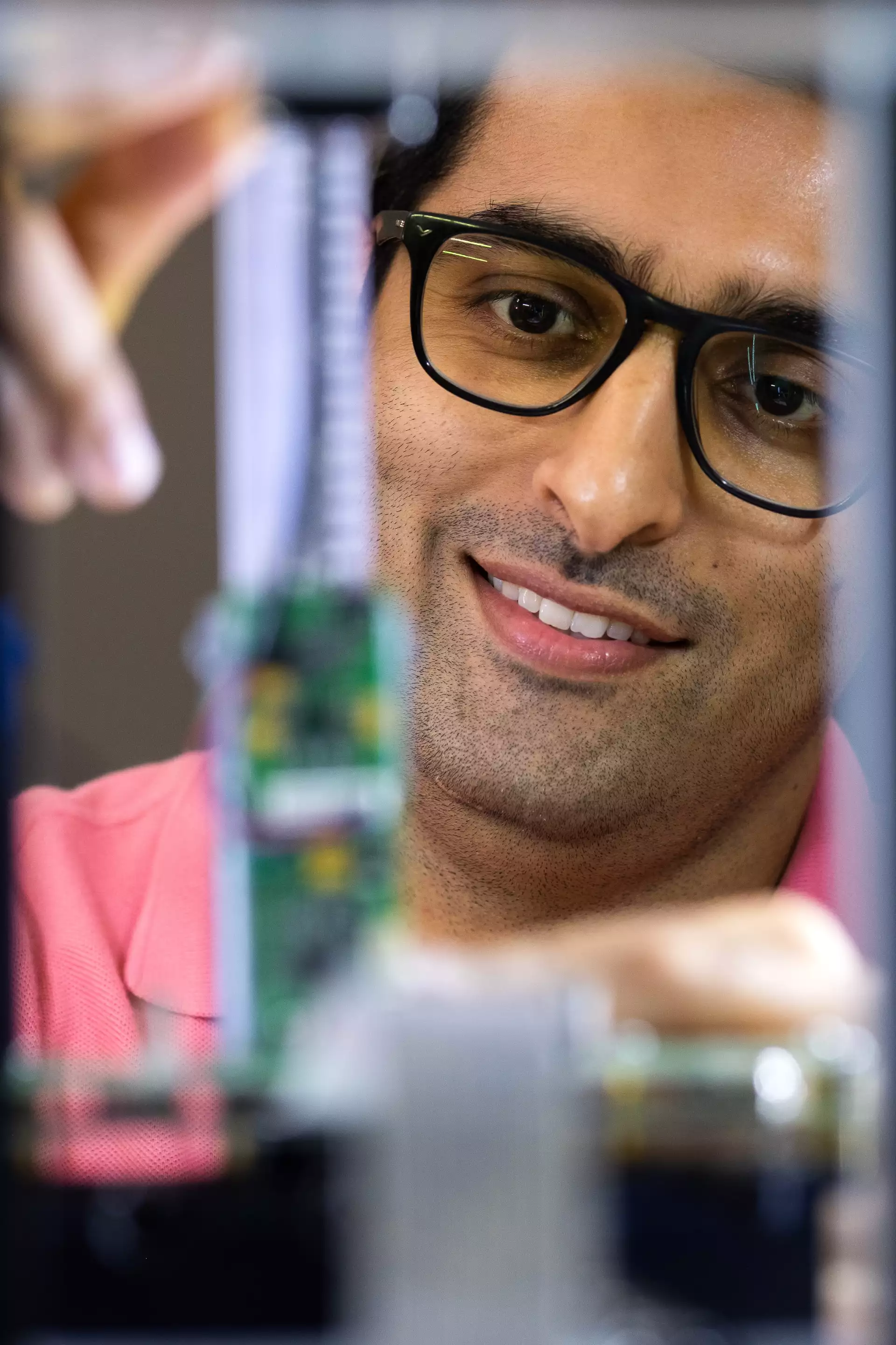 Rice University graduate student Seyed Mohammad Sajadi is the lead author on a paper describing a new type of 3D-printed bulletproof polymer