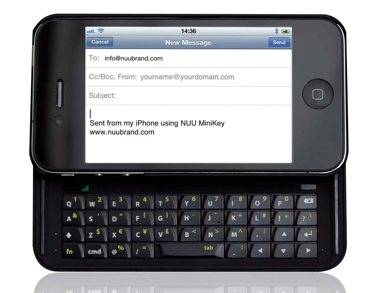 The Nuu MiniKey case for iPhone 4
